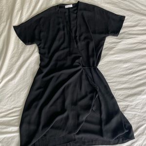 Babaton Wallace Wrap Dress - Black
